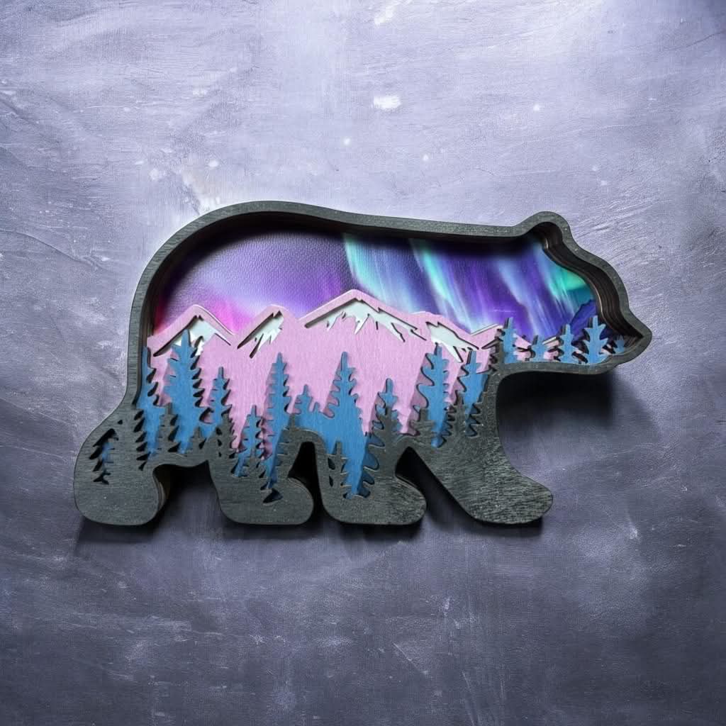 Northern Lights Black Bear