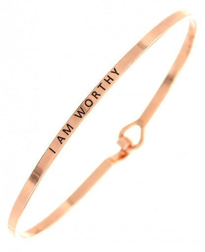 I AM WORTHY_3mm Inspired Message Bangle