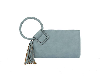 Sage Soft Vegan Leather Wristlet/Clutch
