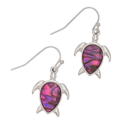 Abalone Sea Turtle Earrings