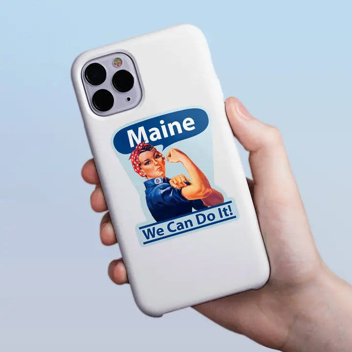 Rosie the Riveter We Can Do It -Maine Sticker