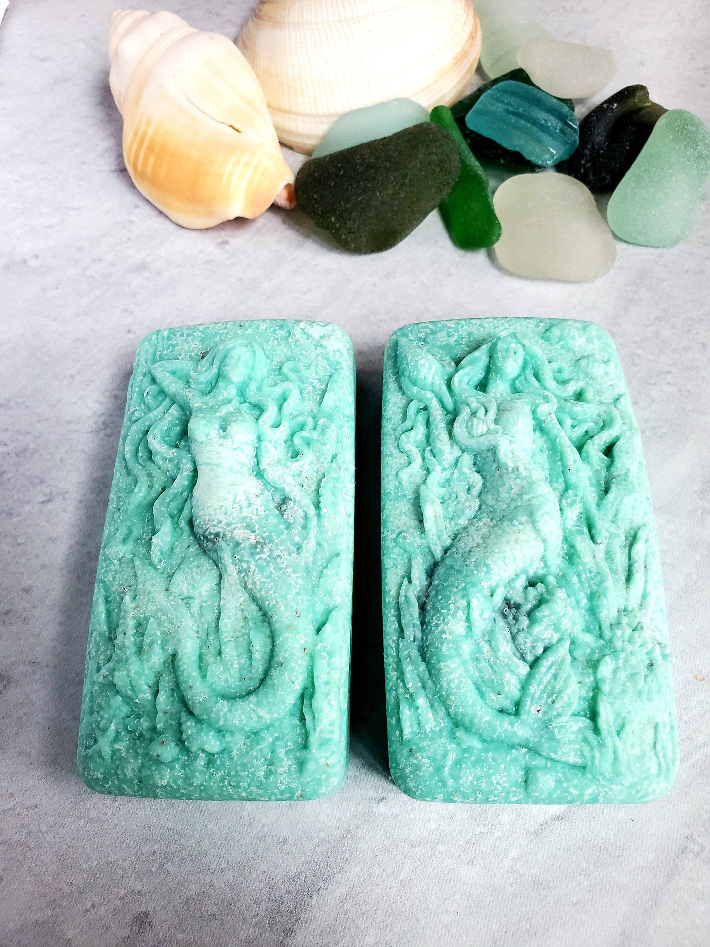 Sea Salt and Sea Glass Sea Glass Salt Soap