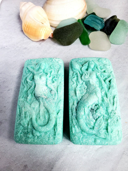 Sea Salt and Sea Glass Sea Glass Salt Soap