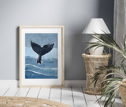Whale Tail Art Print