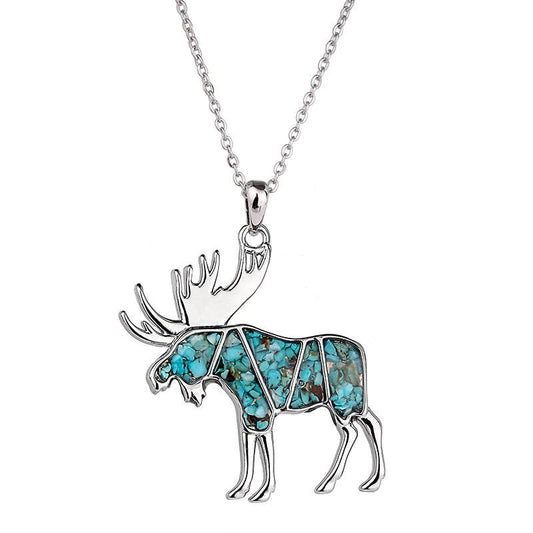 Wildlife and Earth Moose Necklace