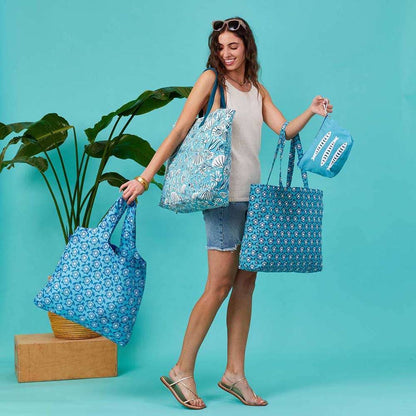 Turtles blu Reusable Shopping Bag