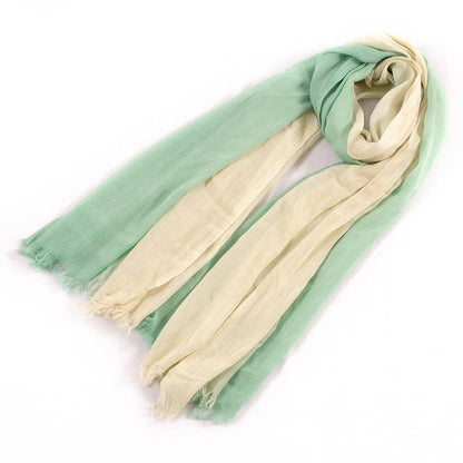 Scarvii - Elegant Contrast Style Cotton Long Scarf