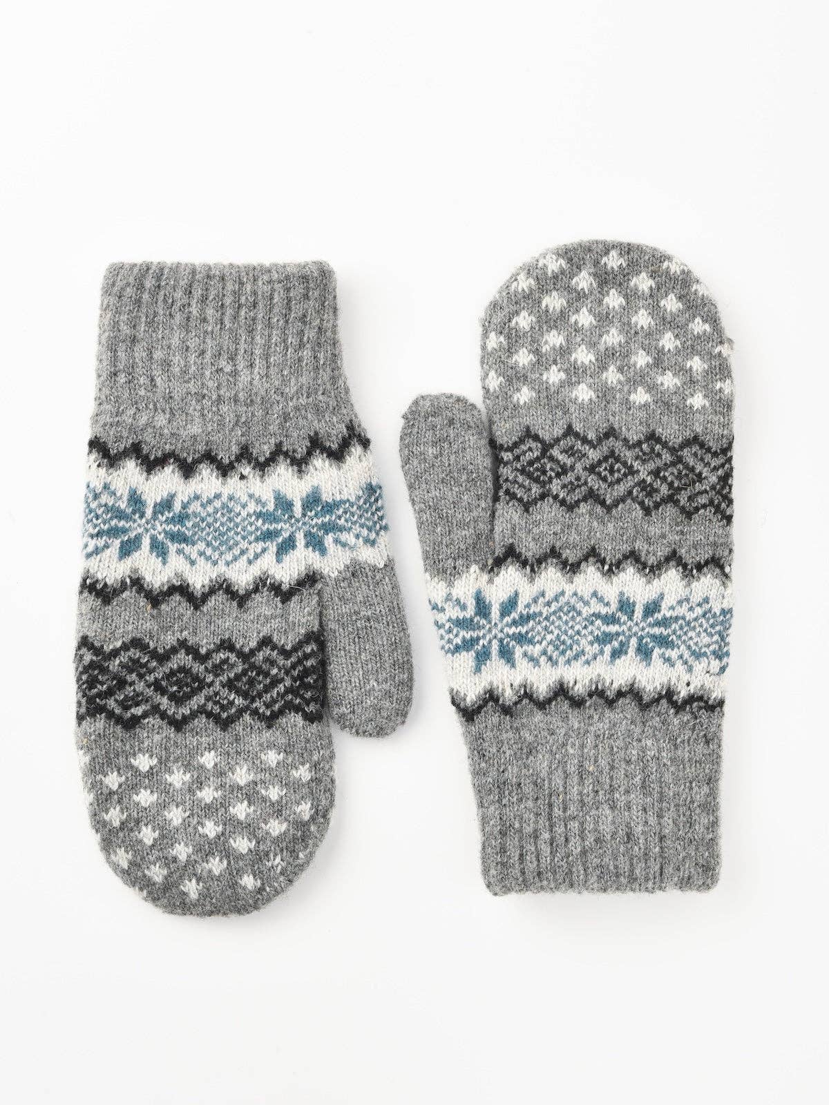 Gloving - Unisex Warm Snowflake Knit Mittens