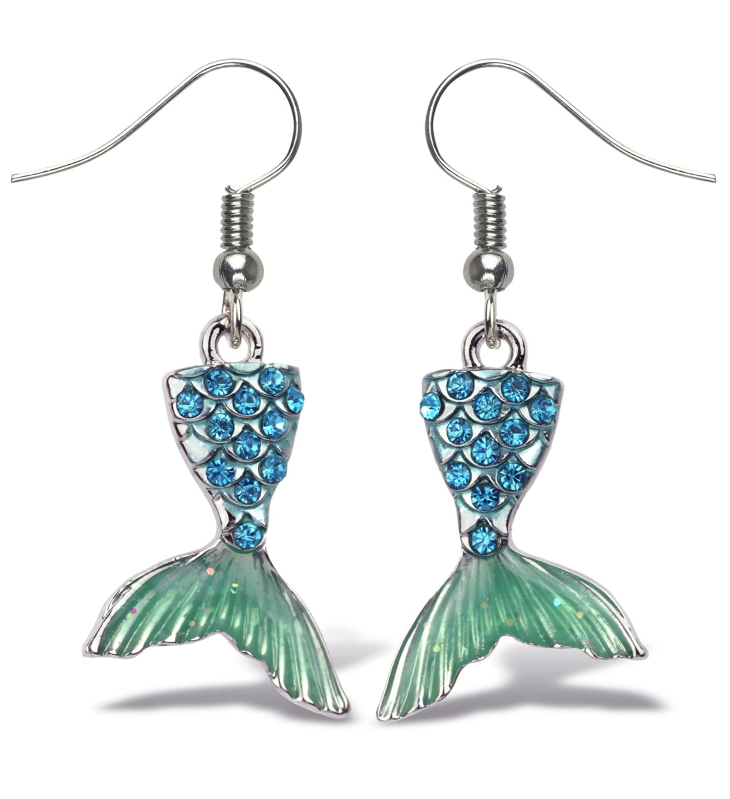 Sparkling Earrings - Mermaid Tail