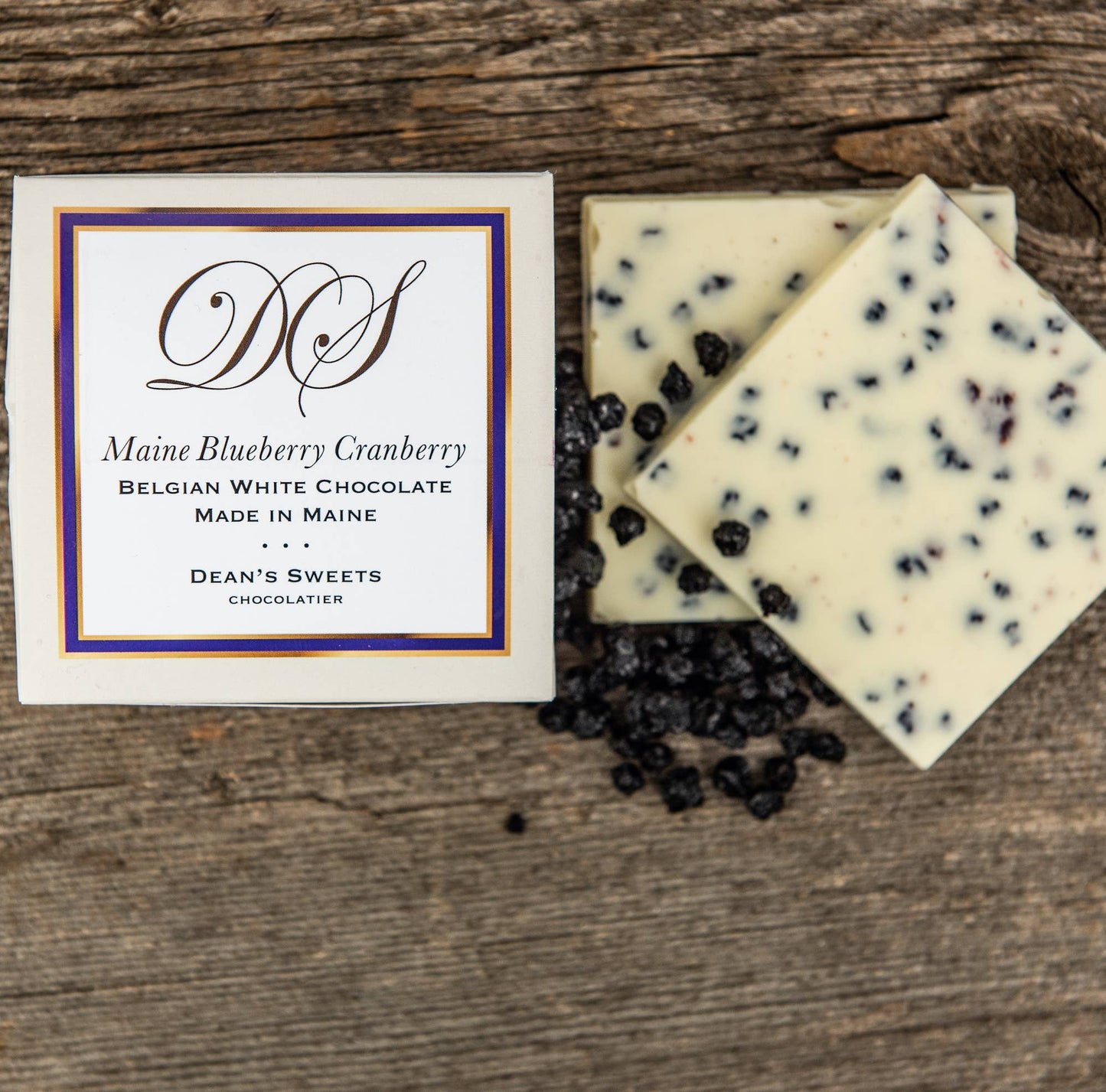 Maine Blueberry Cranberry White Chocolate Squares