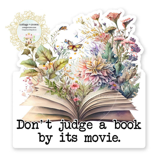 Book Don't Judge A Book By Its Movie Vinyl Decal Sticker
