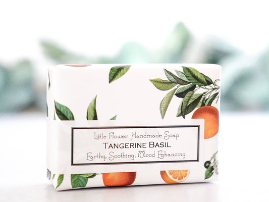 Tangerine Basil Handmade Soap: 3.5 oz