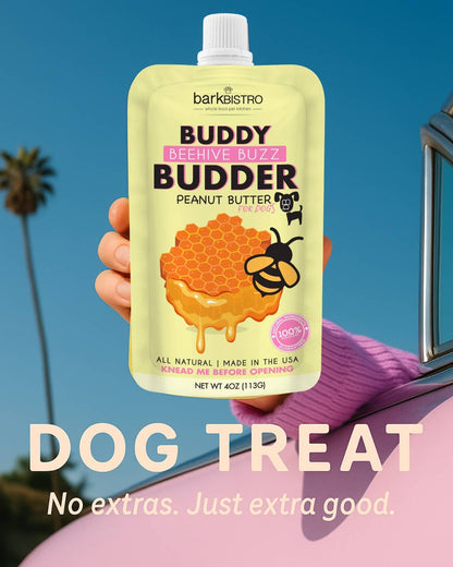 Dog Peanut Butter - 4oz Squeeze Packs Beehive Buzz Budder