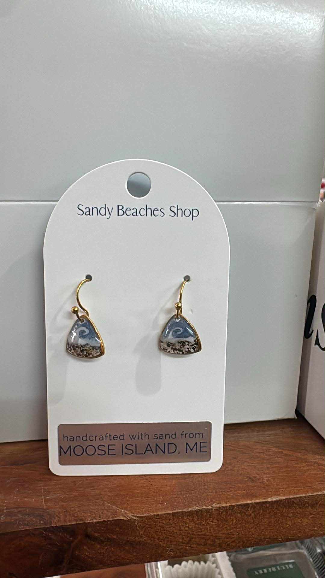 Custom Sand Filled Earrings-Gold