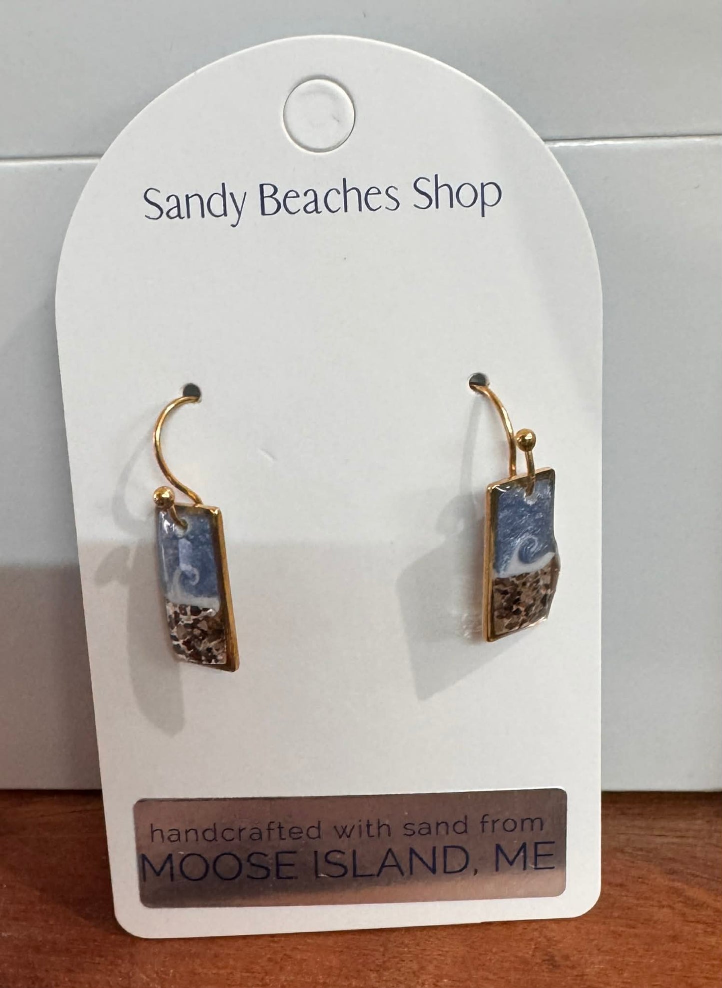 Custom Sand Filled Earrings-Gold