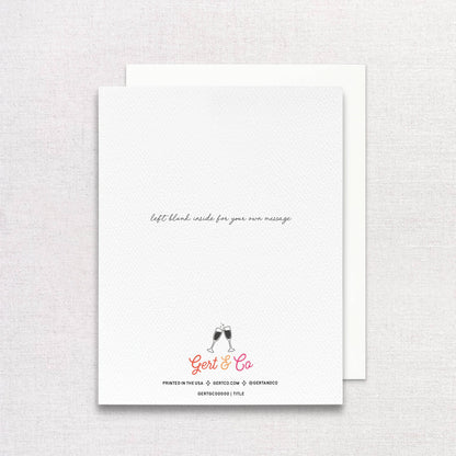 Watercolor Seaside Crest Greeting Card | Coastal Card