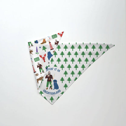 Maine Paul Bunyan Vacationland Reversible Dog Bandana