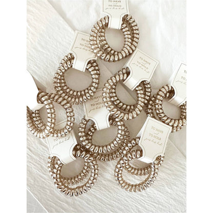 Champagne Gold Coil Hair Ties - GITA: Champagne Gold / ONE SIZE