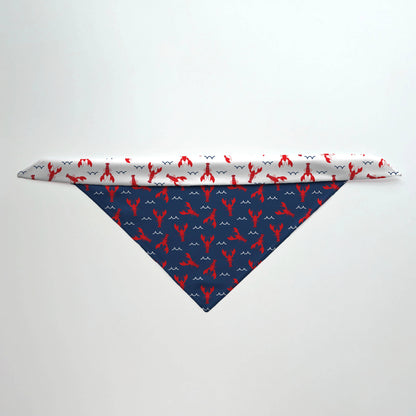 Lobster Reversible Dog Bandana