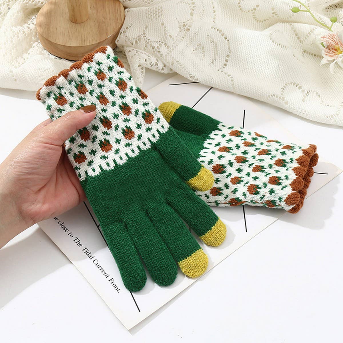 Cute Knit Gloves for Women  Touchscreen