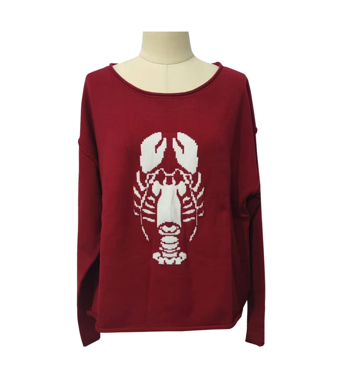 Cute Lobster Graphic Red Sweater