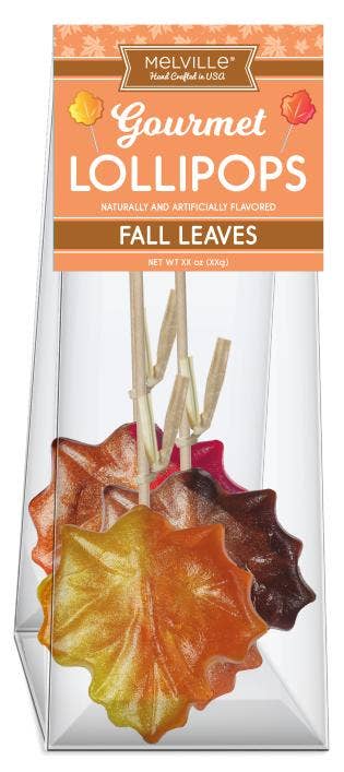 Glitter Swirl Maple Leaf Lollipops