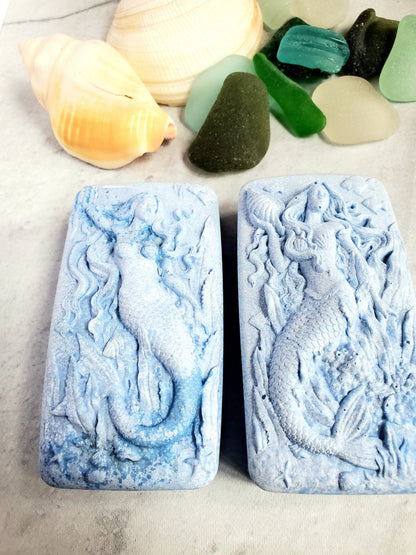 Wild Blueberry Hidden Sea Glass Salt Soap Bar MADE TO ORDER