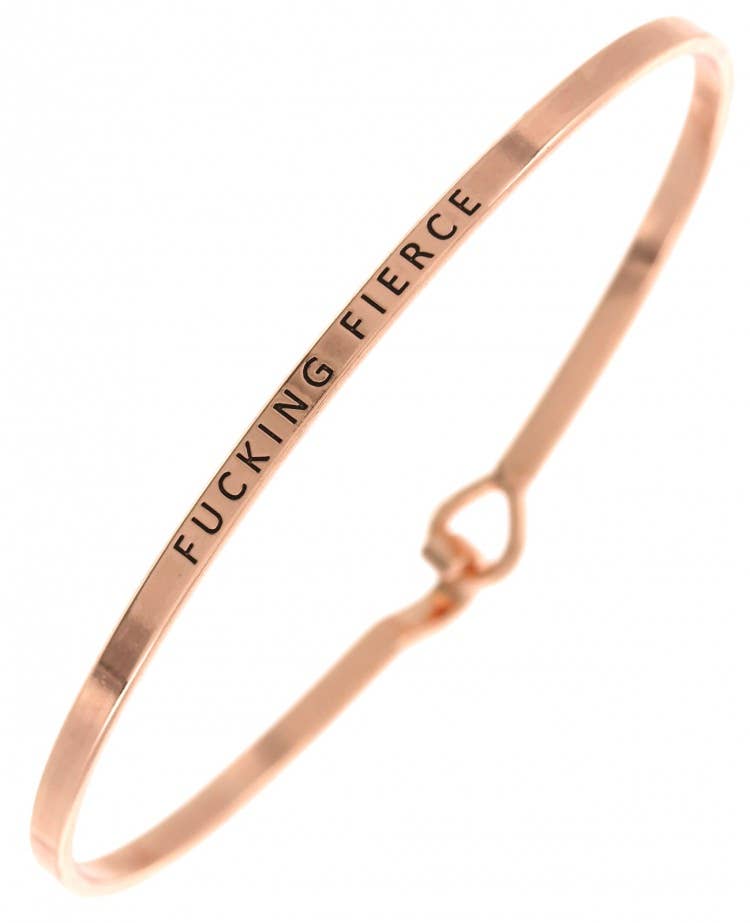FUCKING FIERCE_3mm Inspired Message Bangle