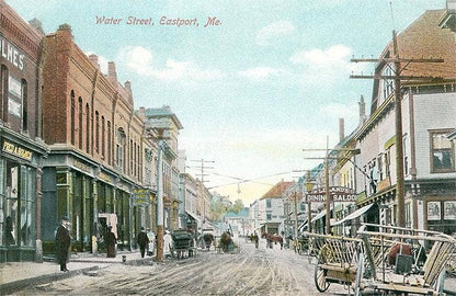 Postcard ME-322 Water Street, Eastport
