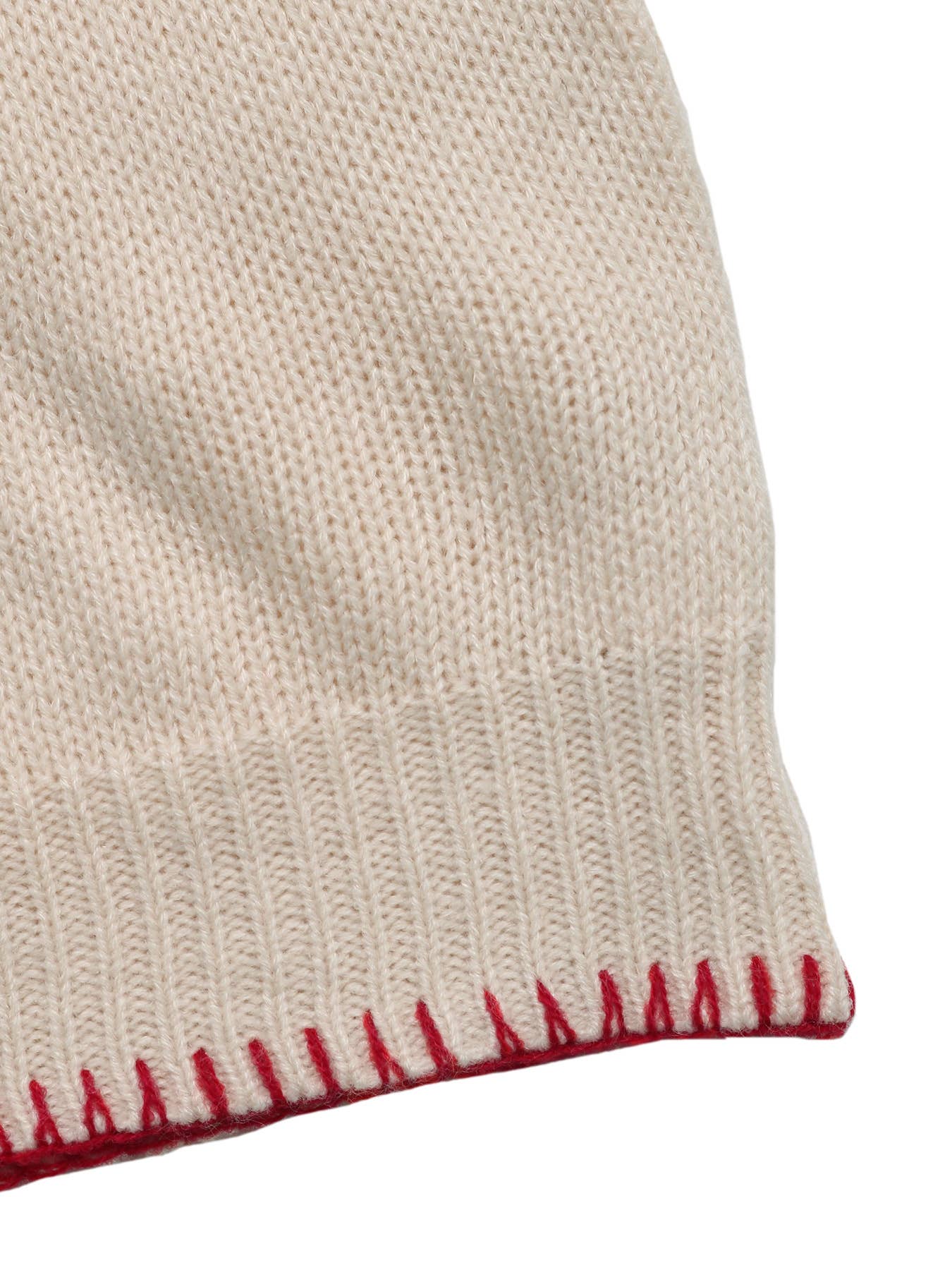 Contrast Trim Lobster Ecru Sweater