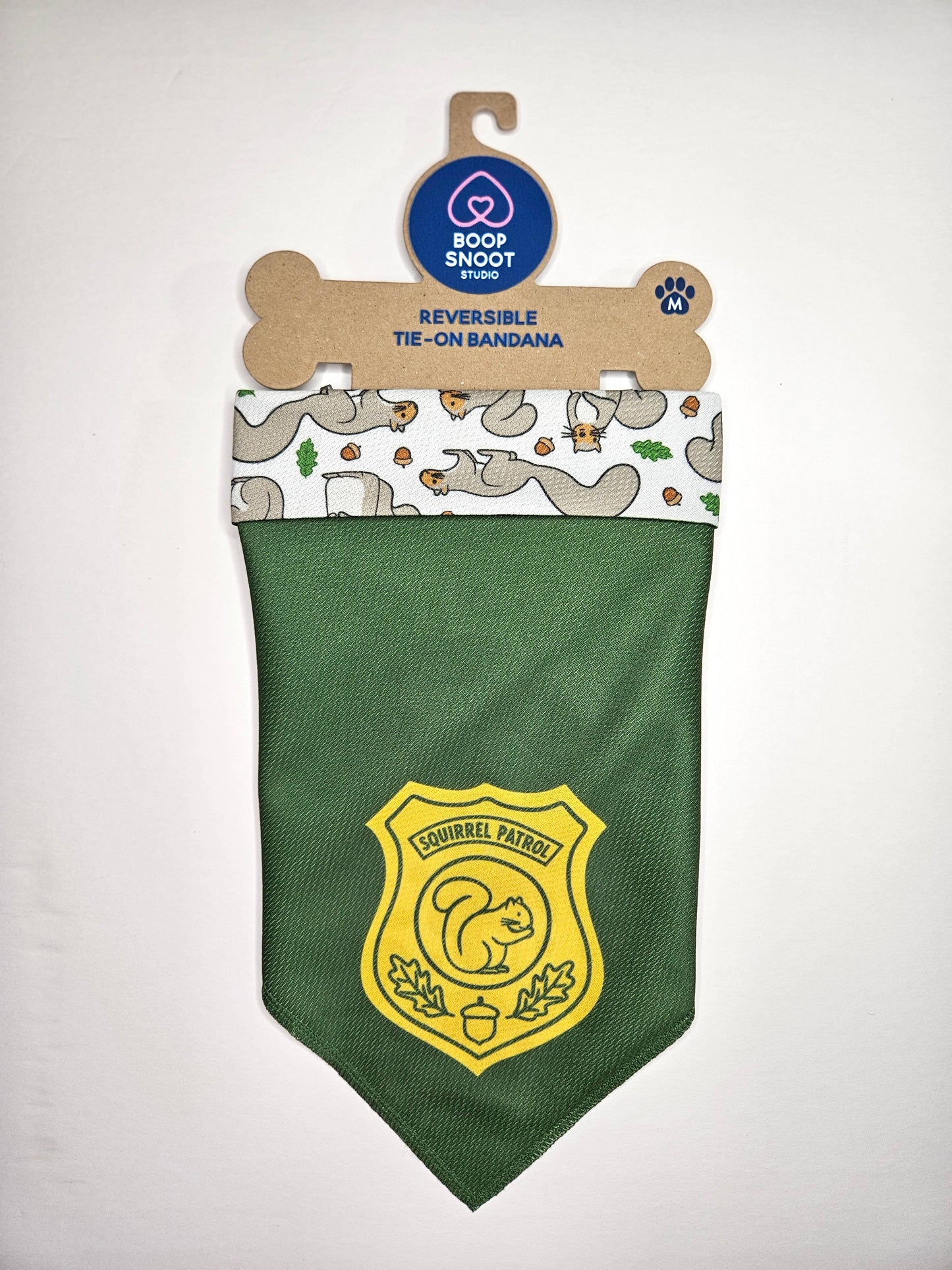 Squirrel Patrol Reversible Dog Bandana
