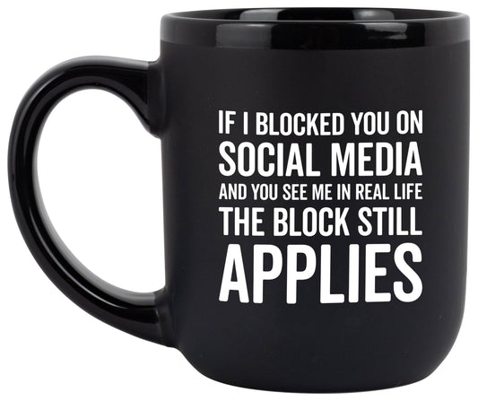 "If I Blocked You On Social Media" Coffee Mug