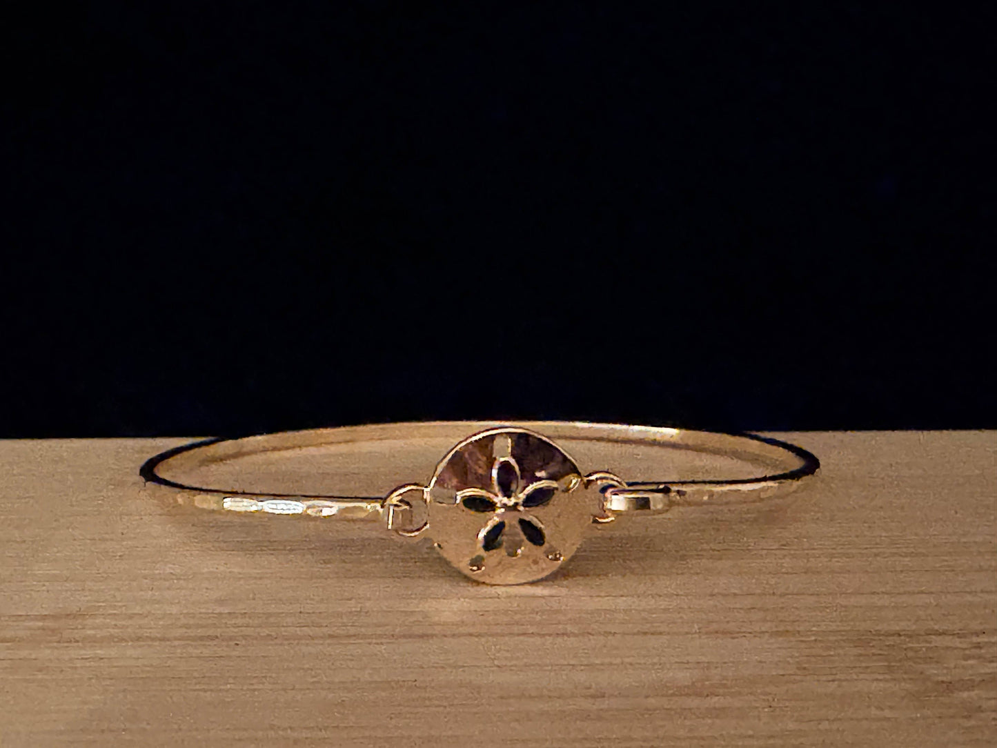 All Silver Sand Dollar Casting Bangle