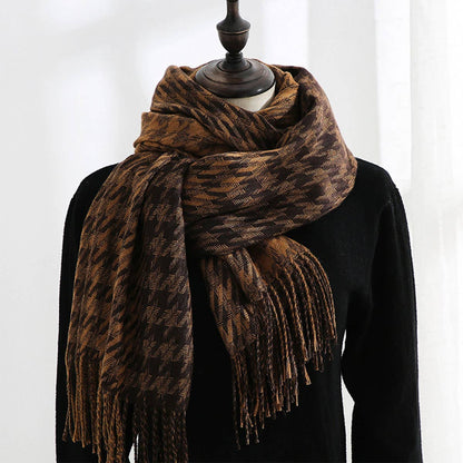 Plaid Winter Scarf-Soft Thickened Shawl