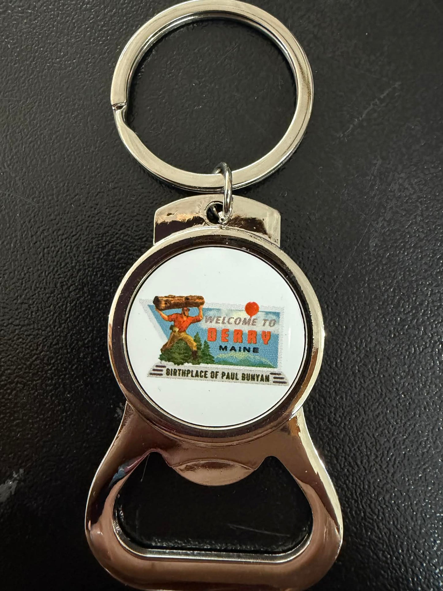 Maine themed keychain with bottle opener