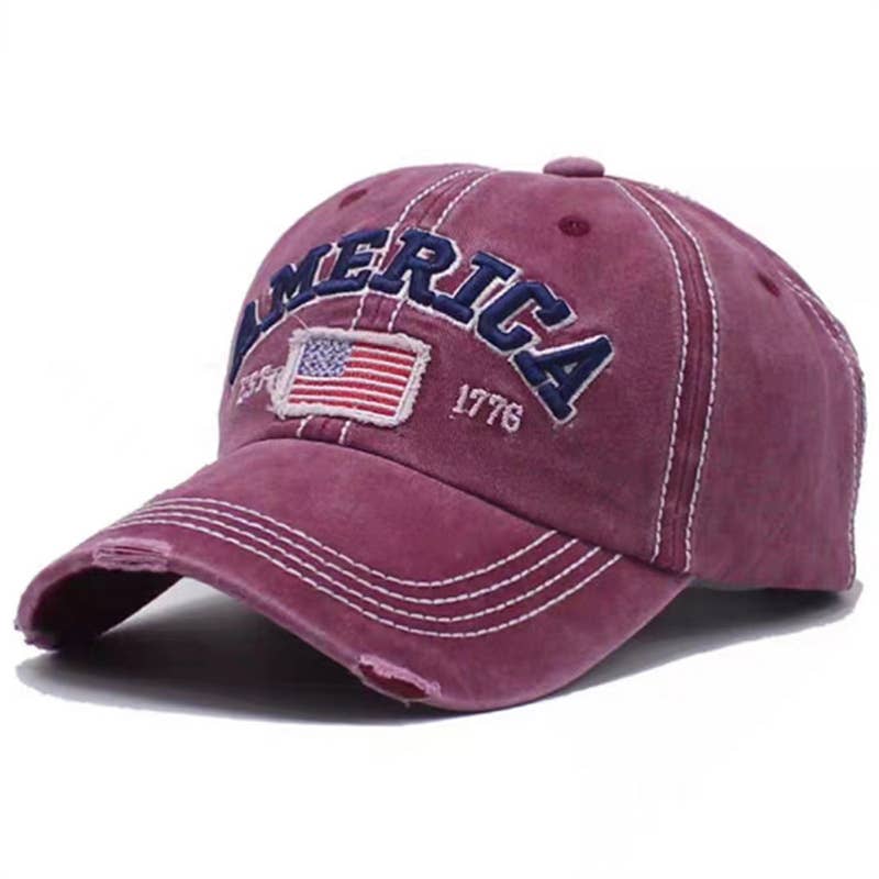 American Flag Embroidery Baseball Cap