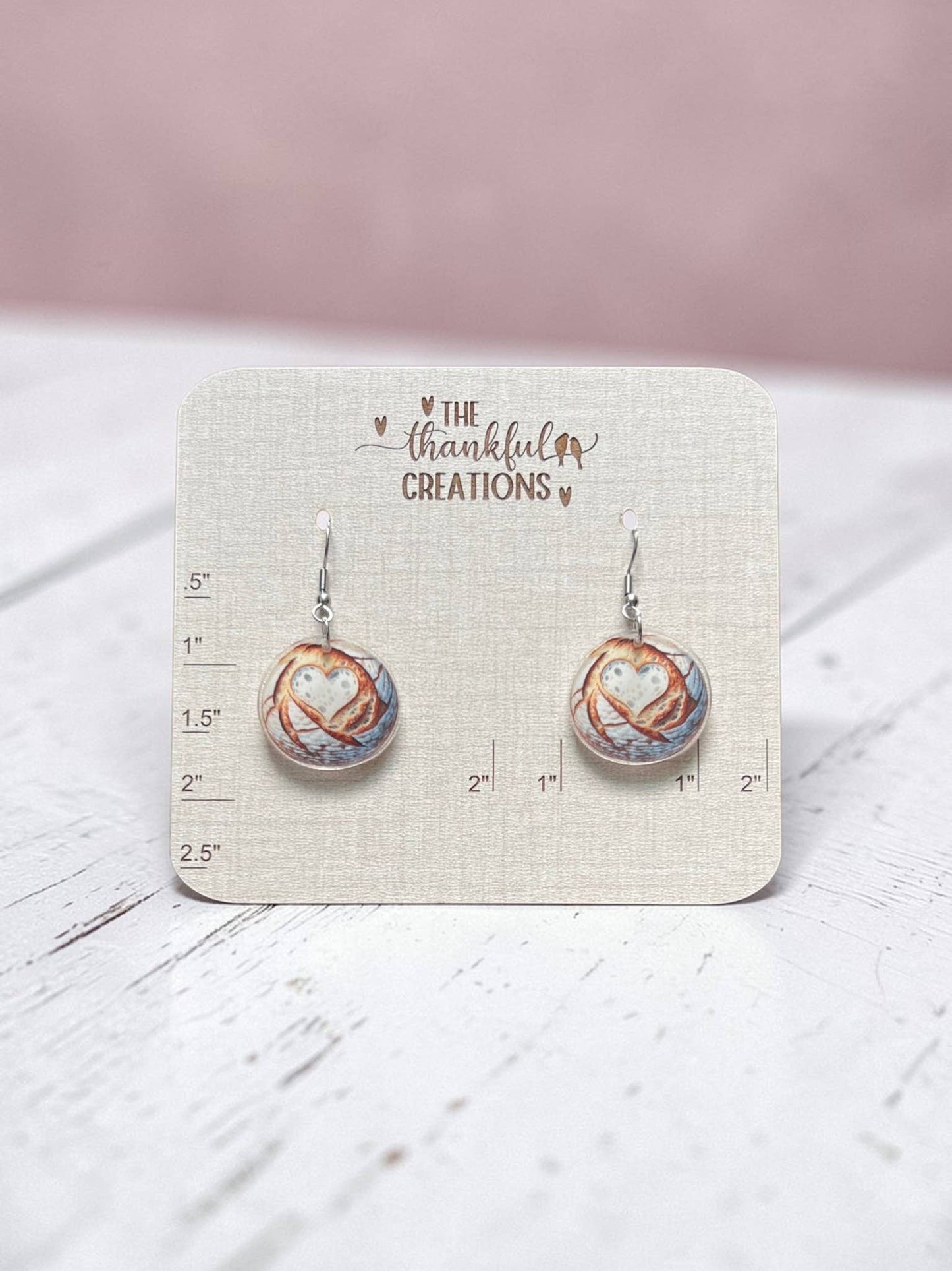 Handmade Sourdough Bread Earrings
