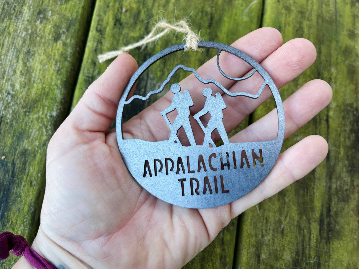 Appalachian Trail Ornament Raw Steel Metal Ornament