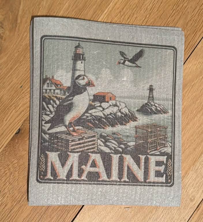 Maine Themed Swedish Dishcloths
