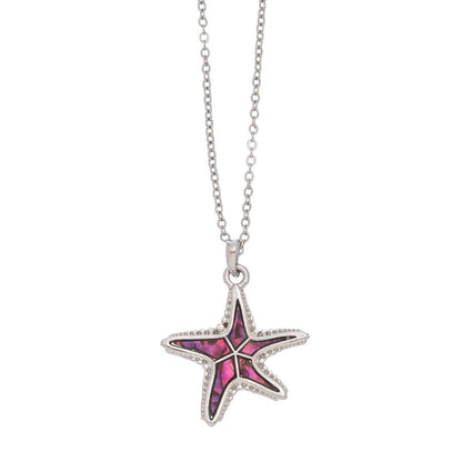 - Abalone Shell Starfish Pendant Necklace Beach Jewelry