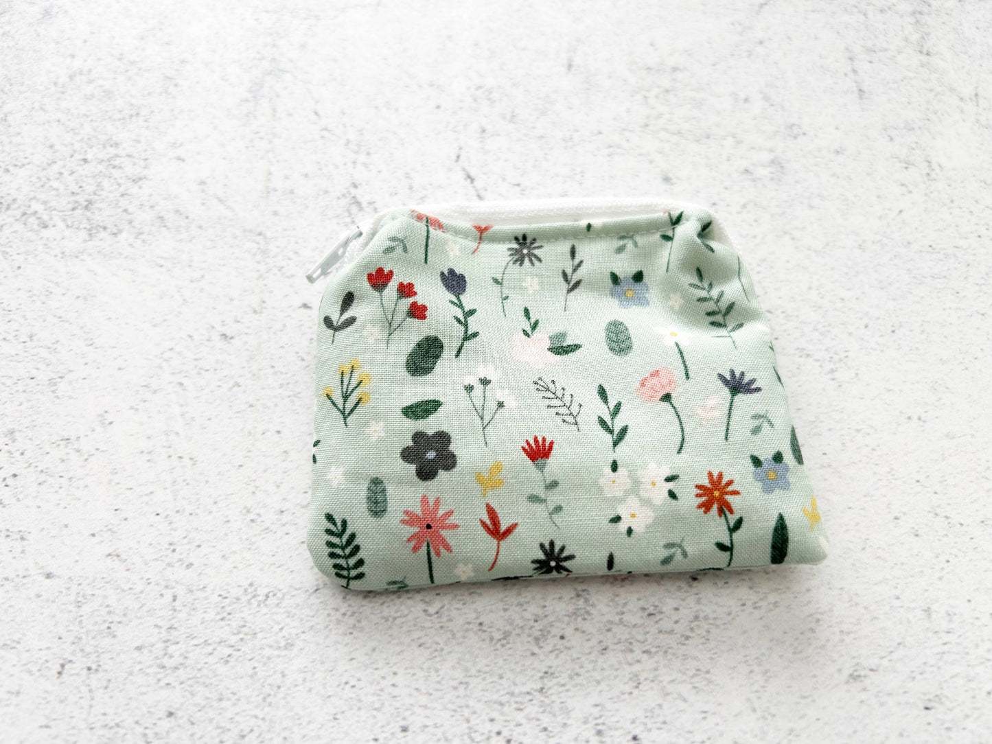 Small Fabric Pouch-Spring Wildflowers