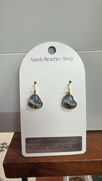 Custom Sand Filled Earrings-Gold