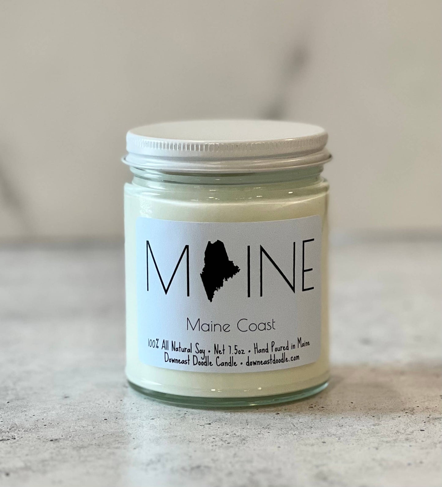 Maine Silhouette natural soy candle-Maine Coast