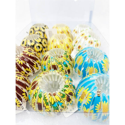 Sunflower Print Bird Nest Magic Hair Bun Clip