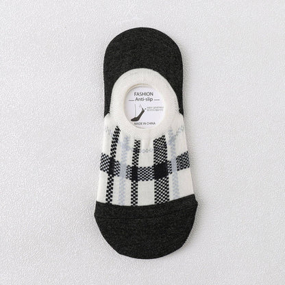 Lattice No Show Socks Women's Cotton For Flats