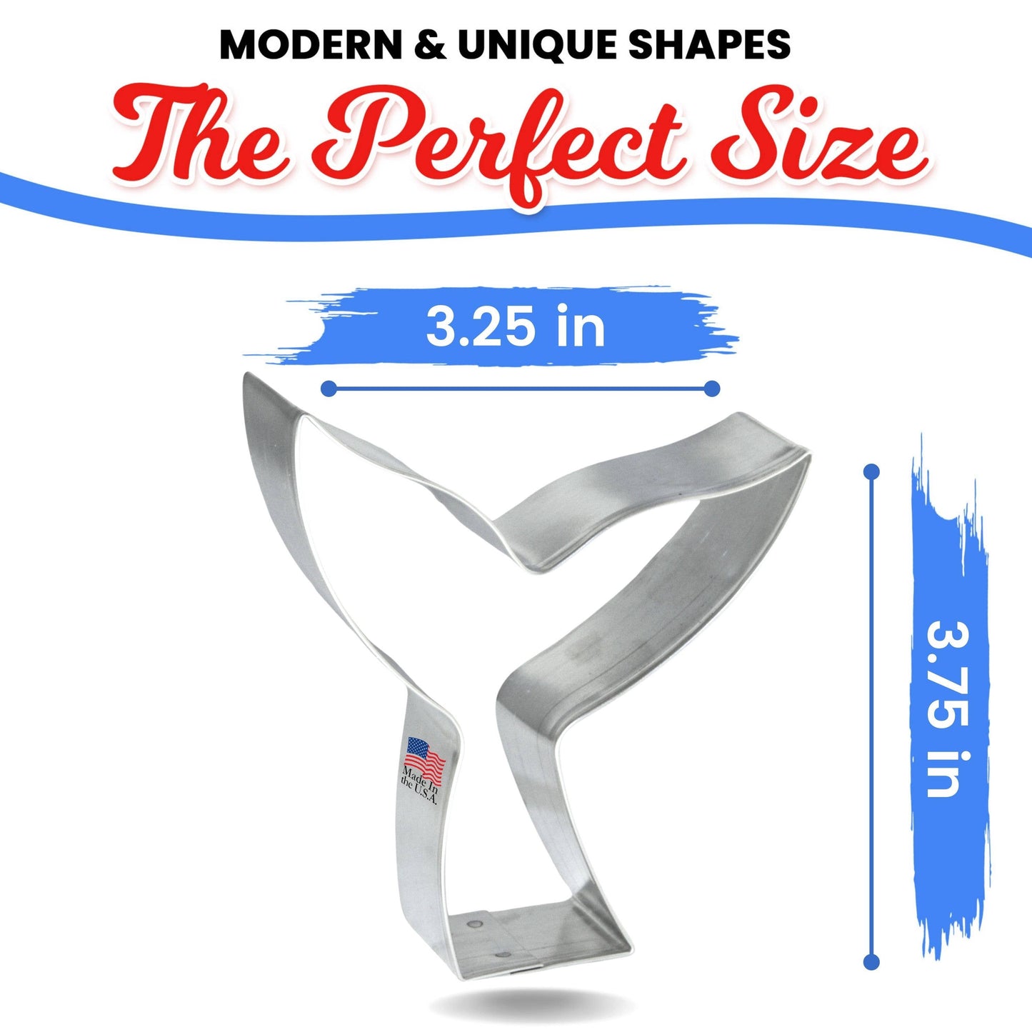 Whale Mermaid Tail Cookie Cutter 3.75"
