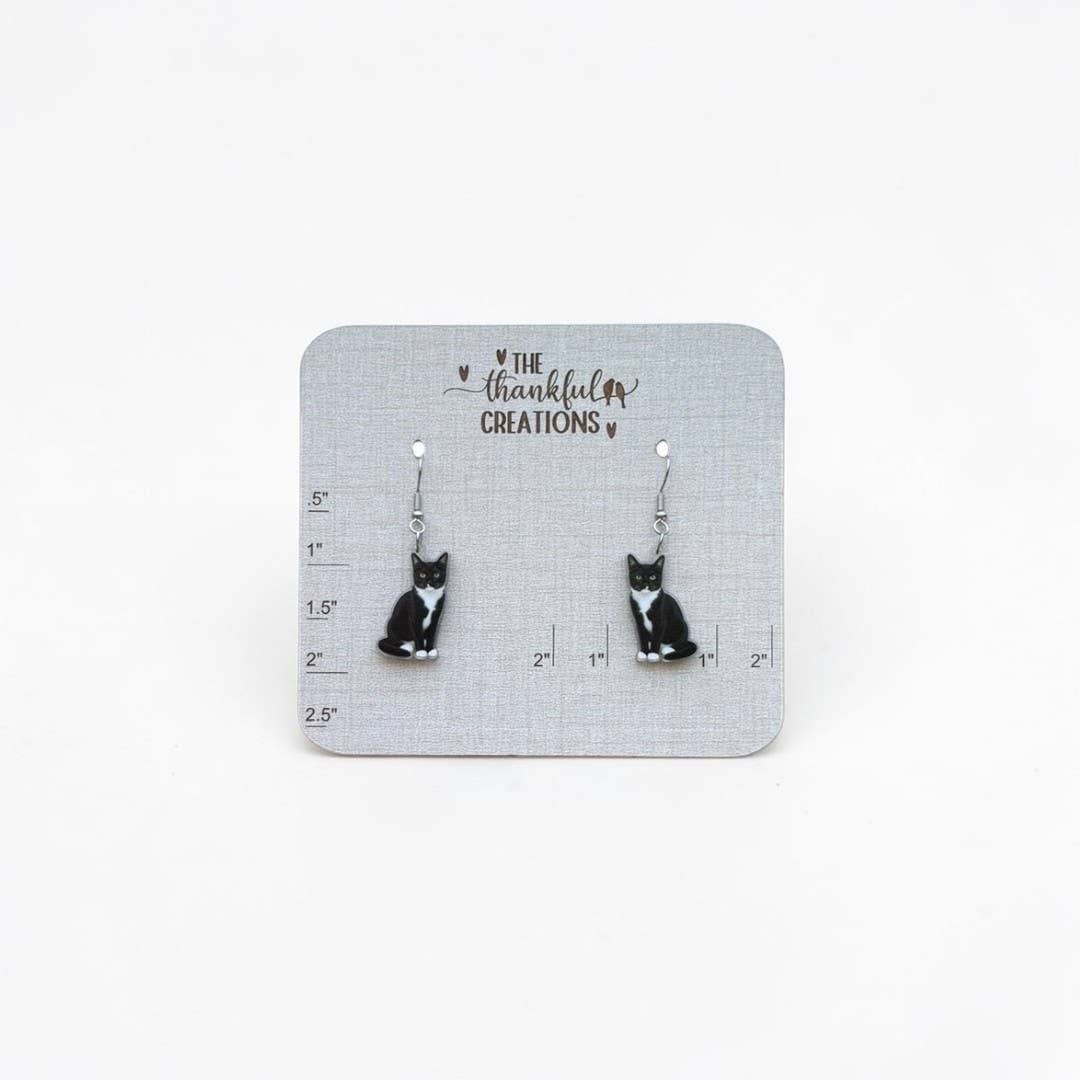Cat Earrings | Handmade Acrylic Feline Jewelry