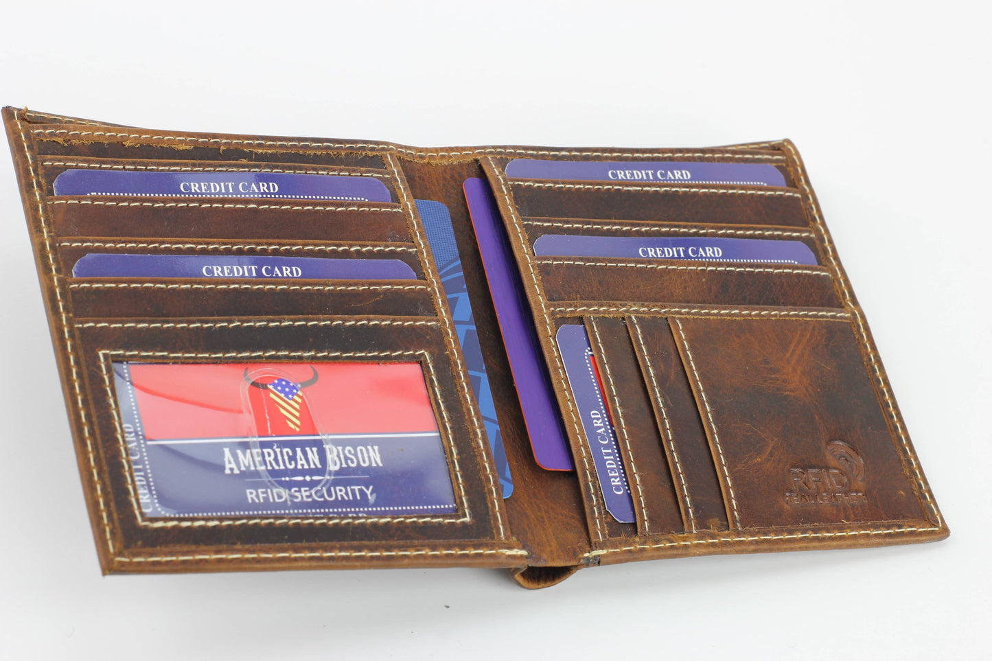 Hunter Leather Men's Hipster Wallet RFID 8020