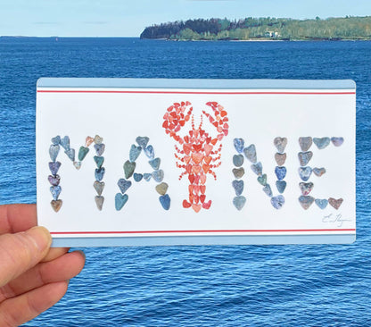 Vinyl Stickers | Maine red lobster Bumper Sticker