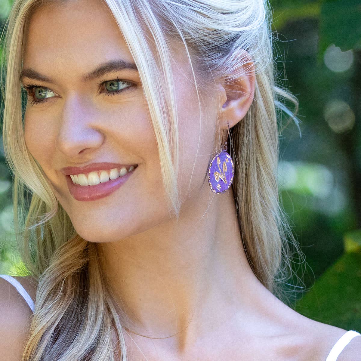 Patina Periwinkle Bloom Earrings